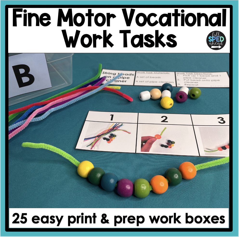 Fine Motor Task Boxes for Special Education - Full SPED Ahead