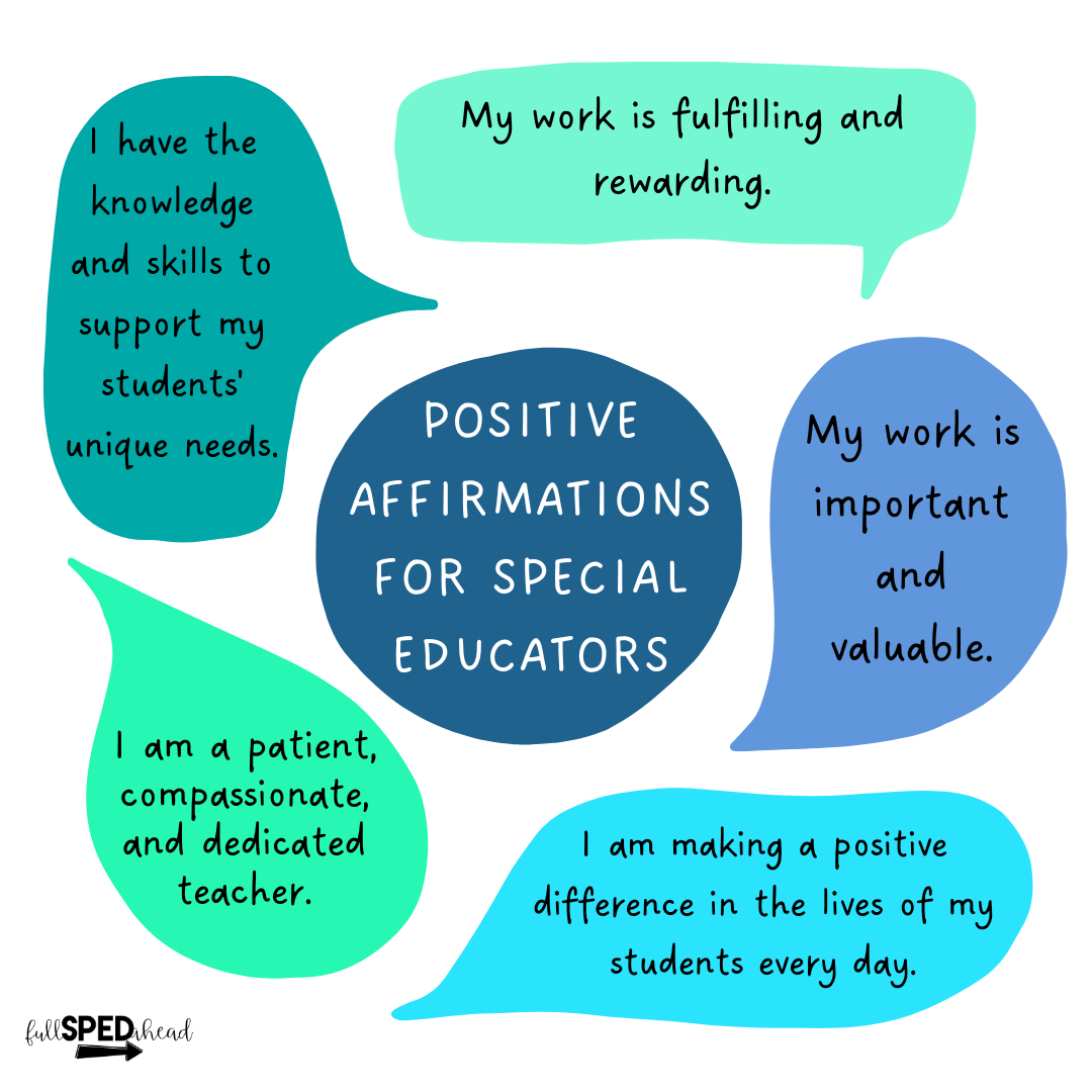 50 Positive Affirmations for Special Education Teachers - Full SPED Ahead