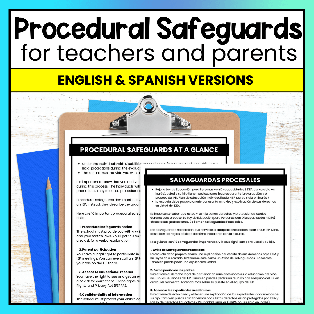 Free Special Education IEP Procedural Safeguards for Parents and Teachers Form