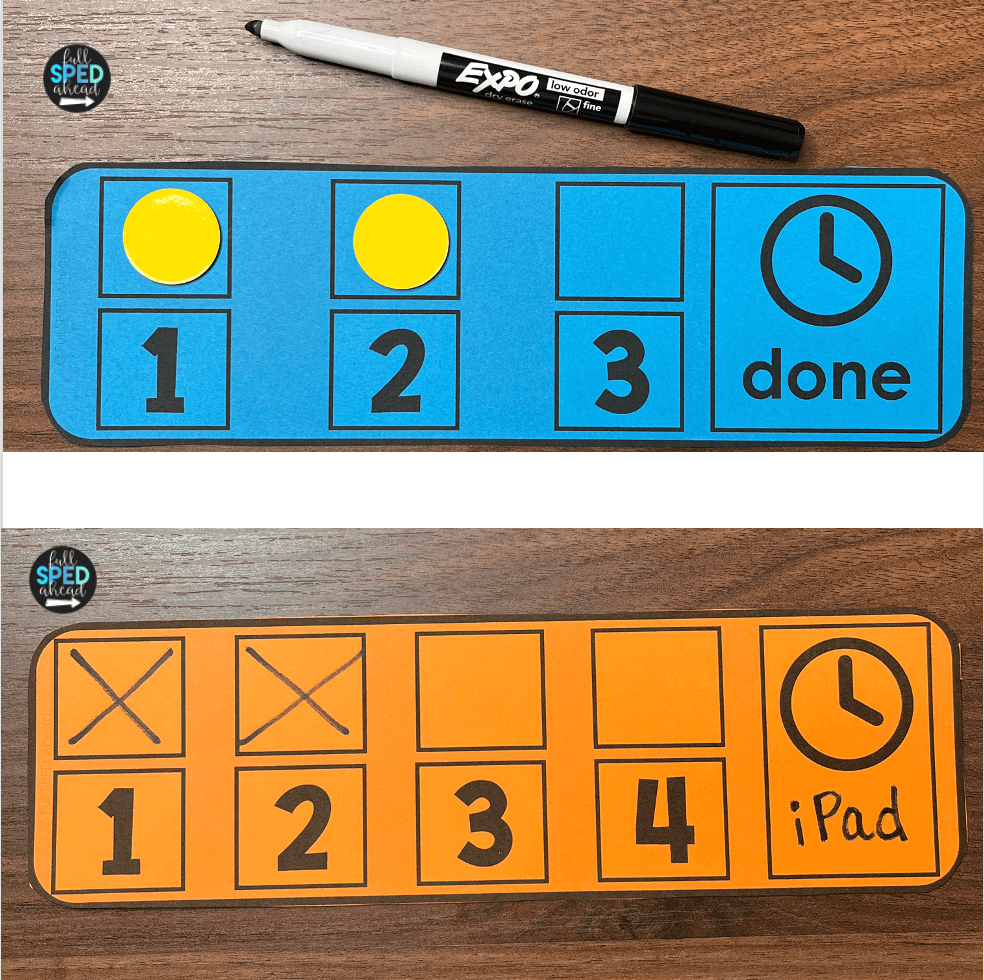 Free Visual Schedule Autism Special Education Classroom Reinforcement