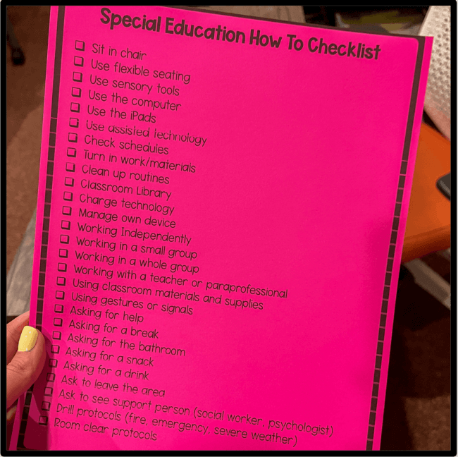 Free Special Education Classroom Set Up Checklist Guide Back to School ...
