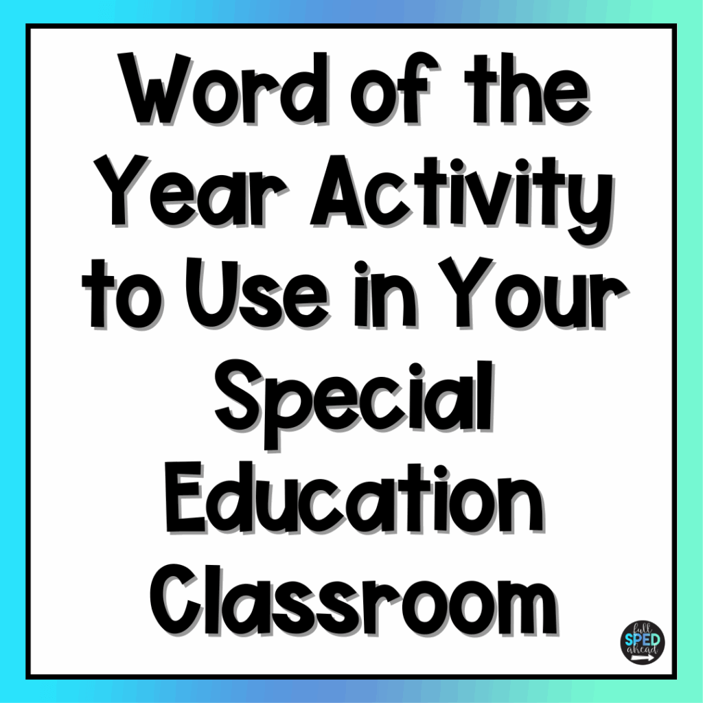 Word of the year activity