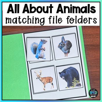 Basic Skills Animals Matching File Folder Games Autism Centers Special Education