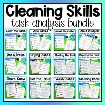 Domestic & Cleaning Skills Class Visual Task Analysis Template Special Education