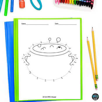 Dot to Dot Holiday Halloween Tracing Worksheets Leisure Center Special Education - Image 4
