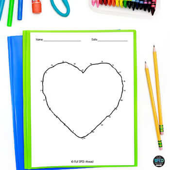 Dot to Dot Math Shapes Tracing Activity Worksheets Special Education Centers - Image 3