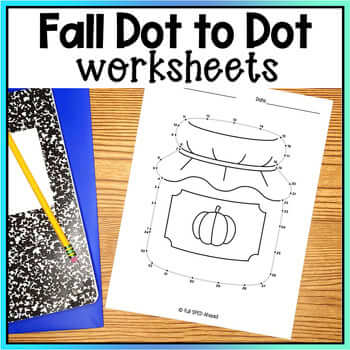 Dot to Dot Season Fall Tracing Worksheets Leisure Centers Special Education