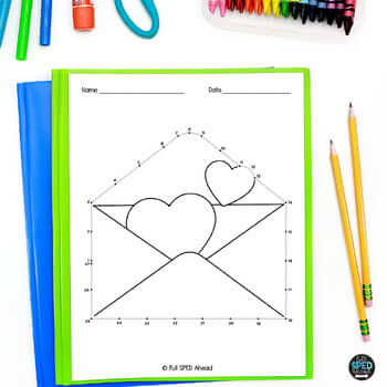 Dot to Dot Valentine's Day Holiday Tracing Worksheets Lesiure Special Education - Image 3