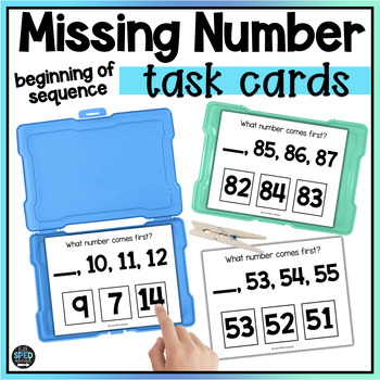 Fill in the Blank Missing Number Sequencing Math Task Cards Special Education