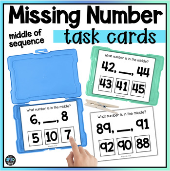 Fill in the Blank Missing Number Sequencing Math Task Cards Special Education