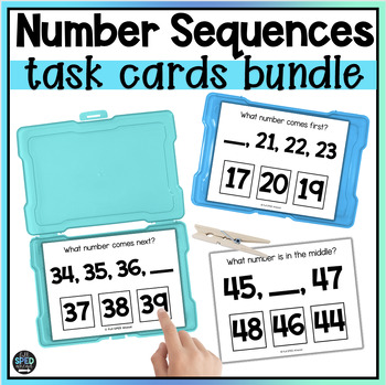 Fill in the Blank Missing Number Sequencing Math Task Cards Special Education
