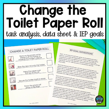 How To Change Toilet Paper Roll Classroom Visual Task Analysis Special Education