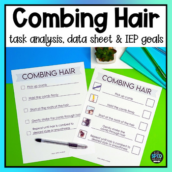 How To Comb Hair Visual Task Analysis Template Special Education Life Skills