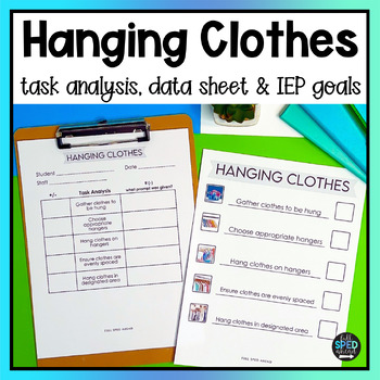 How To Hang Clothes Classroom Visual Task Analysis Template Special Education