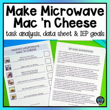 How To Make Mac & Cheese Cup Visual Task Analysis Template Special Education