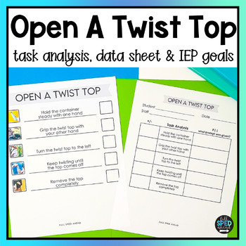 How To Open Twist Top Drink Visual Task Analysis Template Special Education