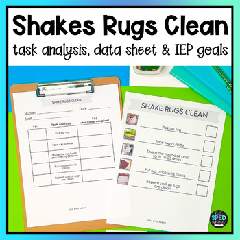 How To Shake Rug Clean Classroom Visual Task Analysis Template Special Education