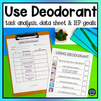 How To Use Deodorant Visual Task Analysis Template Special Education Life Skills