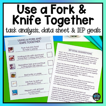 How To Use a Fork & Knife Visual Task Analysis Template Special Education