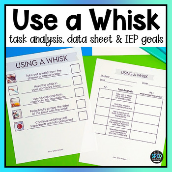 How To Use a Whisk Classroom Visual Task Analysis Template Special Education