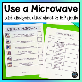 How to Use a Microwave Classroom Visual Task Analysis Template Special Education