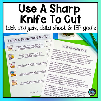 How to Use a Sharp Knife to Cut Visual Task Analysis Template Special Education