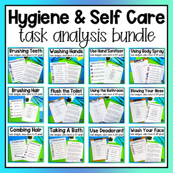 Hygiene & Self Care Classroom Visual Task Analysis Template Special Education