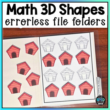 Math 3D Shapes Errorless File Folder Games Autism Centers Special Education