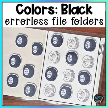 Math Colors Black Errorless File Folder Games Autism Centers Special Education