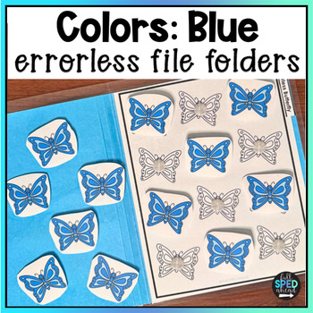 Math Colors Blue Errorless File Folder Games Autism Centers Special Education