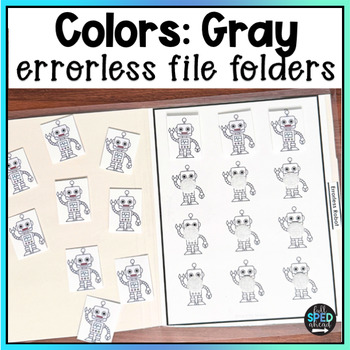 Math Colors Gray Errorless File Folder Games Autism Centers Special Education