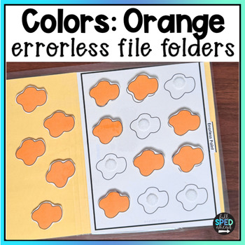 Math Colors Orange Errorless File Folder Games Autism Centers Special Education