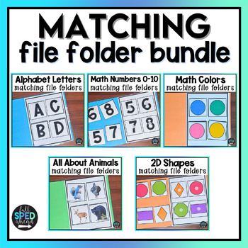 Math & ELA Matching File Folder Games Autism Center Work Task Special Education