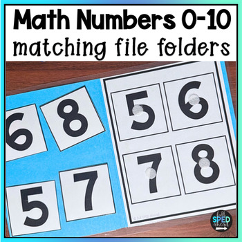 Math Numbers Matching File Folder Games Basic Autism Centers Special Education