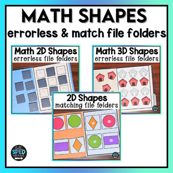 Math Shapes Errorless File Folder Games Autism Centers Special Education Work