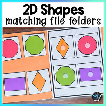 Math Shapes Matching File Folder Games Autism Center Special Education Work Task
