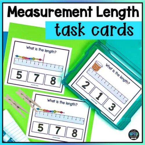 Measuring Length Ruler Math Centers Kindergarten Task Cards Special Education