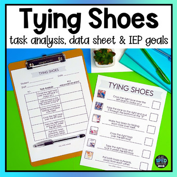 Tying Shoes Classroom Visual Task Analysis Template Special Education Life Skill