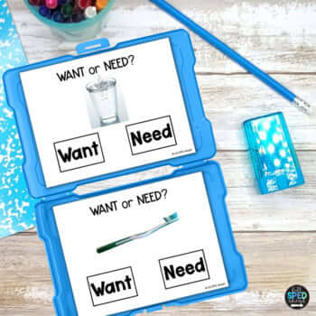 Economics Basic Wants or Needs Task Cards Activities Centers Special Education - Image 3
