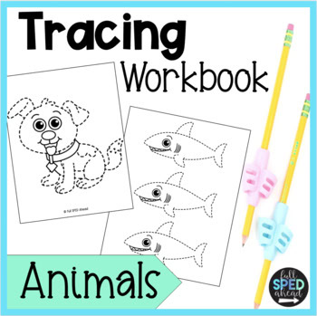 Fine Motor Skills Tracing Animals Workbook Binder for Special Education