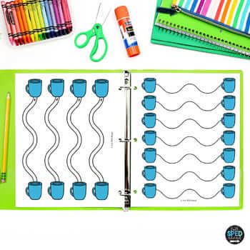 Fine Motor Skills Worksheet Tracing Practice Season Winter Pre Writing Center - Image 2