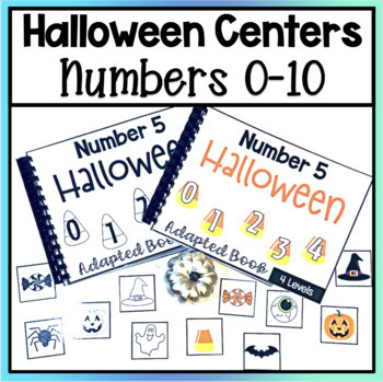 Halloween Math Centers Number 0-10 Adaptive Books Special Education Activities