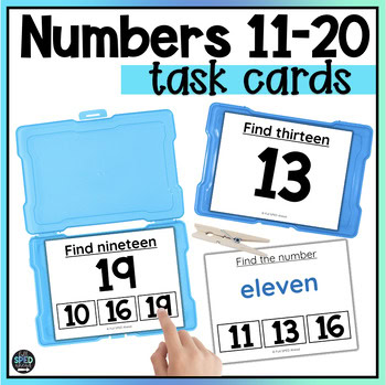 Number Identification 11-20 Basic Skill Math Task Cards Center Special Education