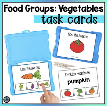 Vegetables Identification Food Groups Health Task Cards for Special Education