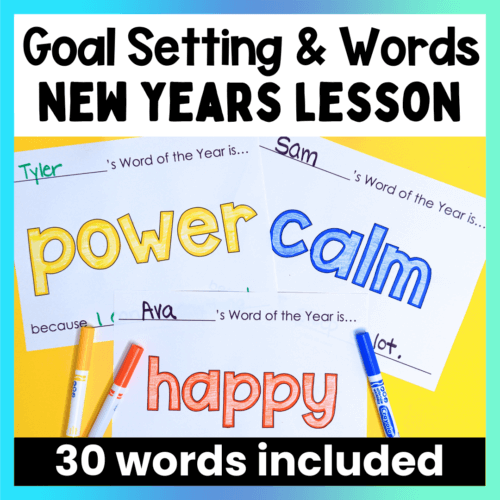 New Years 2026 Word of the New Year Story Questions Activity Special Education