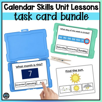 Morning Meeting Calendar Skills Unit Lessons Task Cards Center Special Education