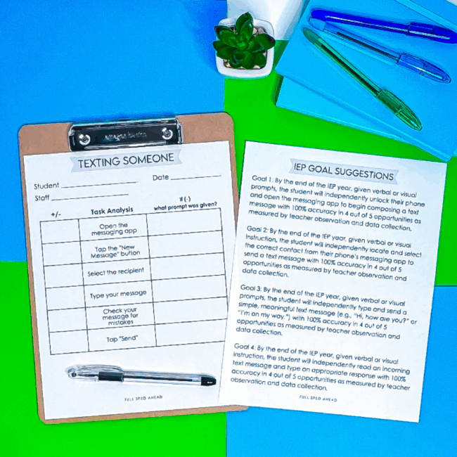 Text Someone Use Individual Visual Schedule Checklist Special Education - Image 3