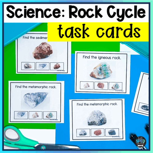 Science Earth Science The Rock Cycle Printable Task Cards Special Education