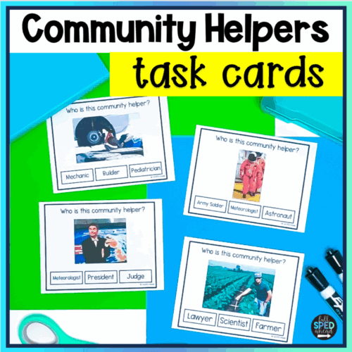 Community Helpers Careers Jobs Life Skills Task Box Special Education Centers