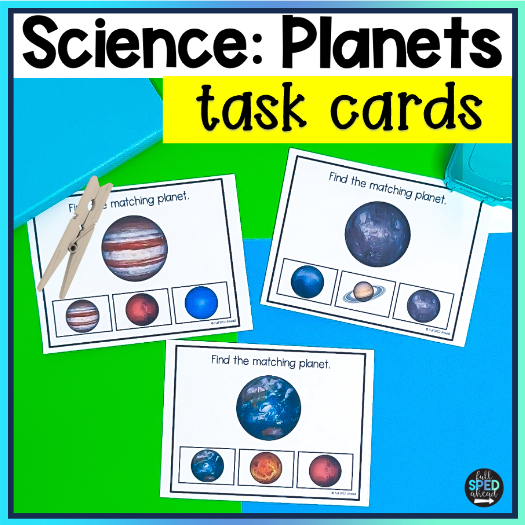Space Science Astronomy Planets Printable Task Cards Special Education